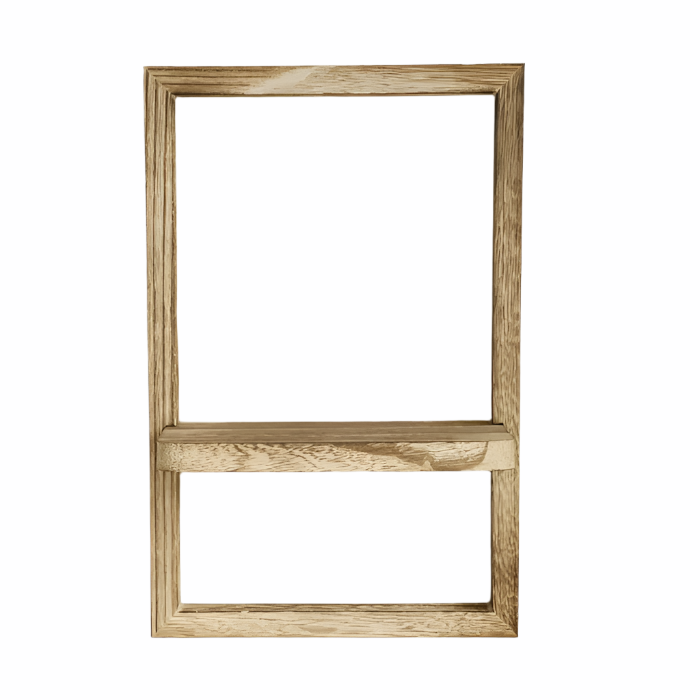 Holz-Wandregal mit Rahmen