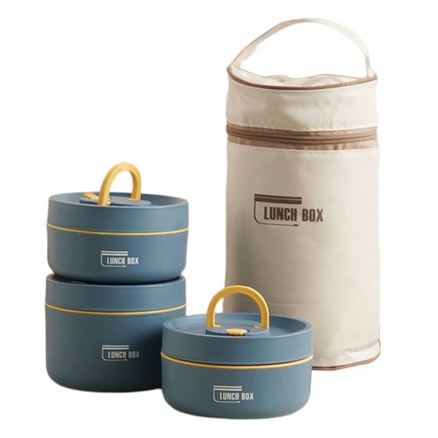 Insulated stainless steel lunchbox with carrying case