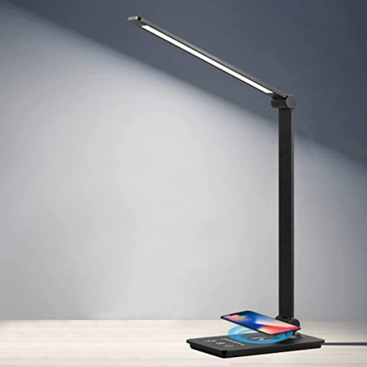 Wireless LED table lamp with wireless charging and touch control 