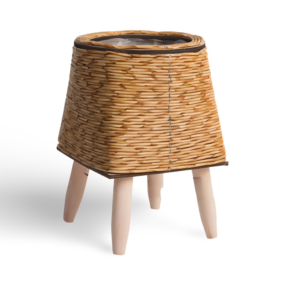 Künstlicher Korb Pflanzer Rustikaler Rattan Blumentopf