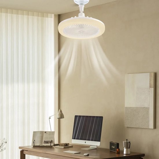 Detailansicht der Lampenfassung am Deckenventilator