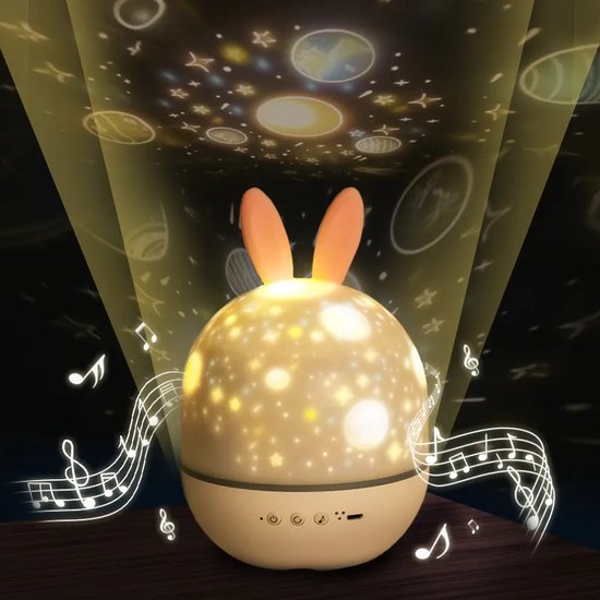 Star projector night light for children – dimmable &amp; safe with music function