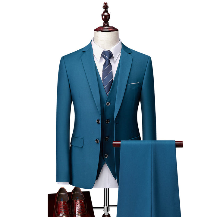 Men's Three-Piece Suit Set, Tailored, Classic Cut