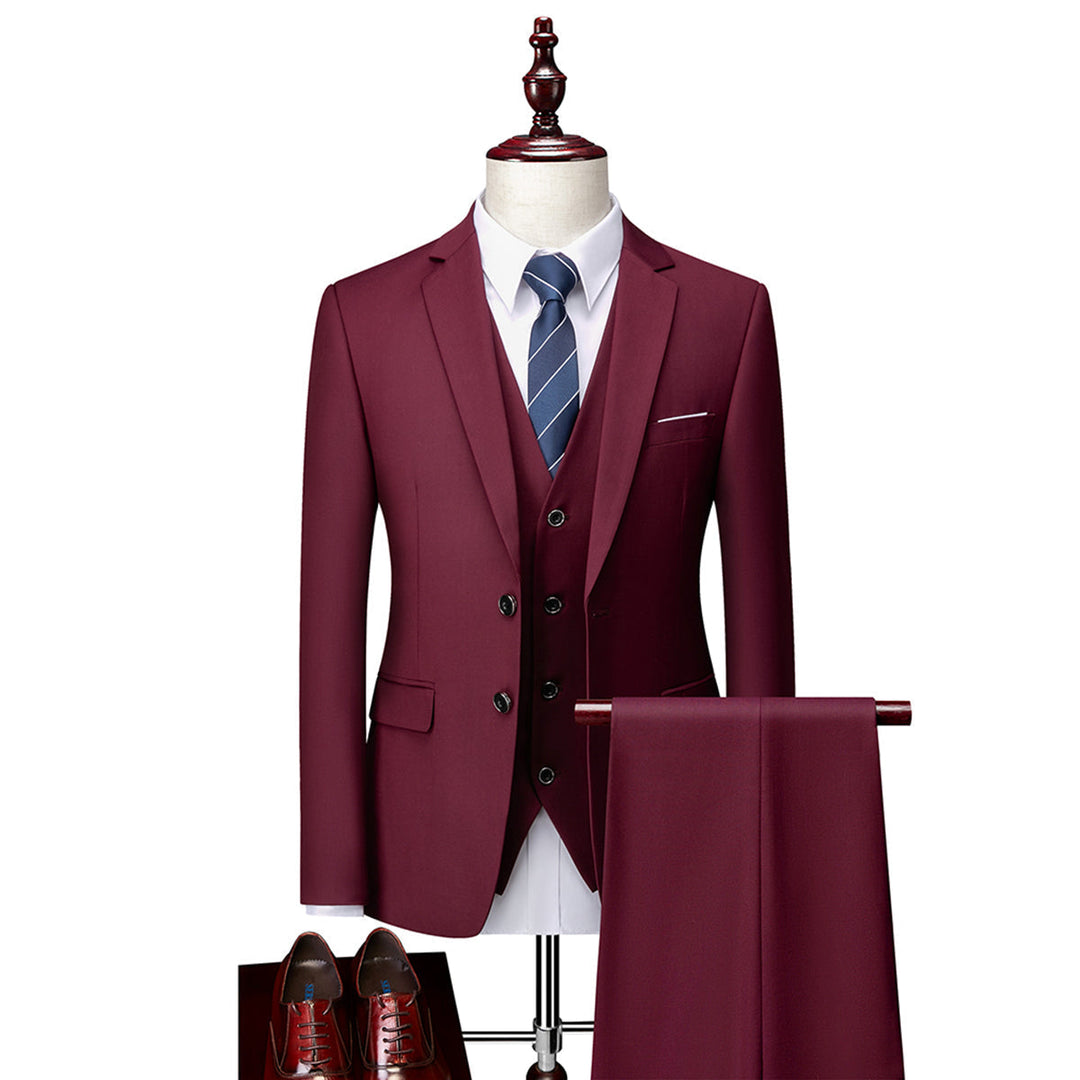 Men's Three-Piece Suit Set, Tailored, Classic Cut