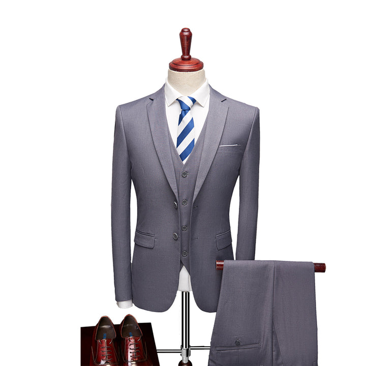 Men's Three-Piece Suit Set, Tailored, Classic Cut