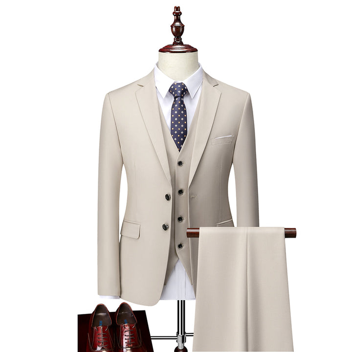 Men's Three-Piece Suit Set, Tailored, Classic Cut