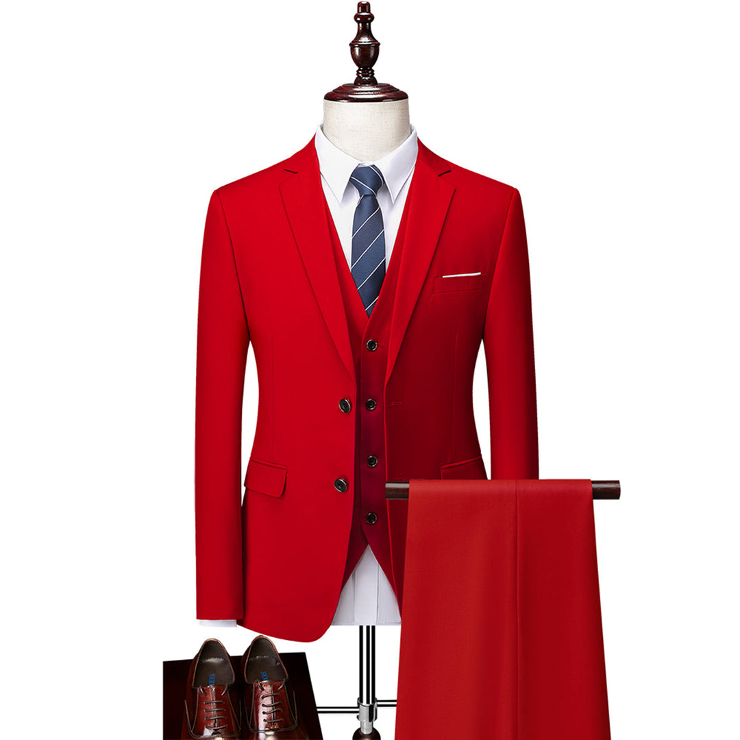 Men's Three-Piece Suit Set, Tailored, Classic Cut