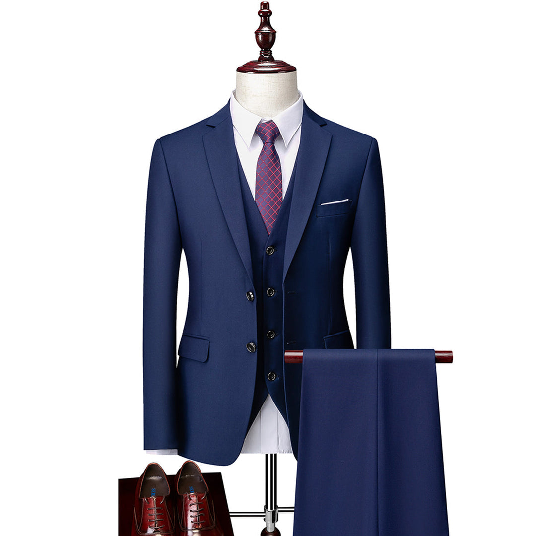 Men's Three-Piece Suit Set, Tailored, Classic Cut