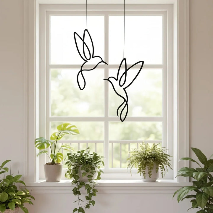 Metall-Gartenstecker mit Kolibri-Motiv als Deko für Beet und Pflanzkübel