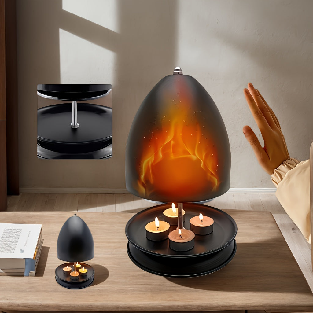 Einzigartiger tragbarer Heizstrahler aus Metall mit Kerzenheizung für drinnen und draußen