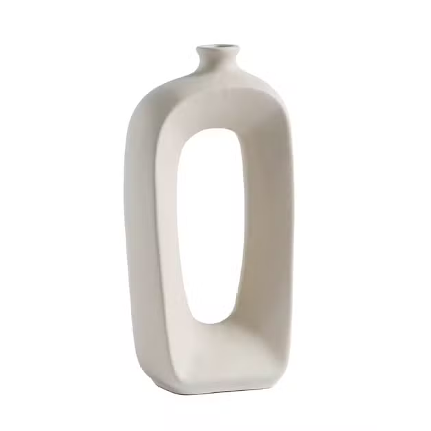 Keramische Hohlvase mit abstraktem Design