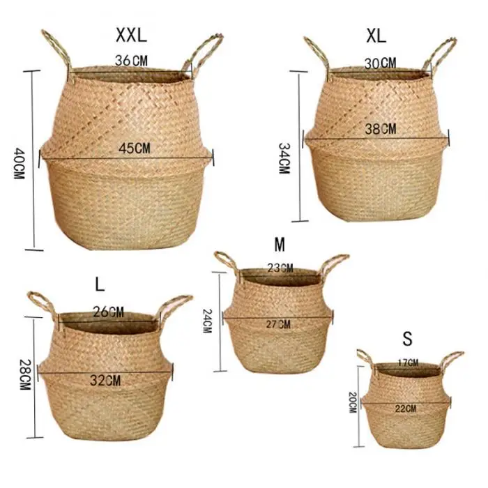 Pflanzenhalter aus Rattan, geflochtenes Design