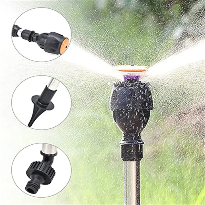 Gartensprinkler 360 Grad drehbar mit Teleskop-Stativ