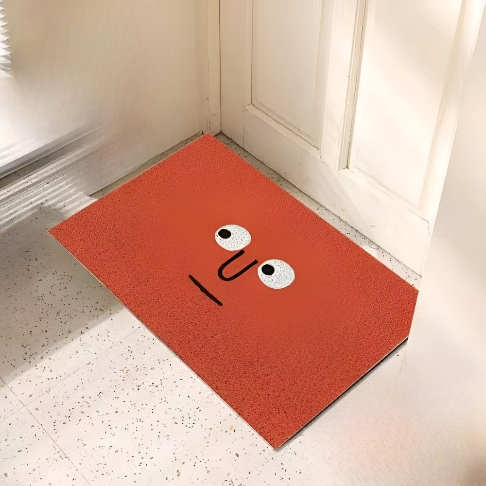 PVC-Rutschfester Fußmatte mit Smiley-Gesicht Bedruckter Eingangsbereich-Teppich