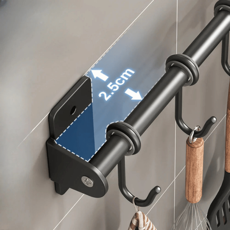 Compact kitchen hook organizer - efficient storage solution