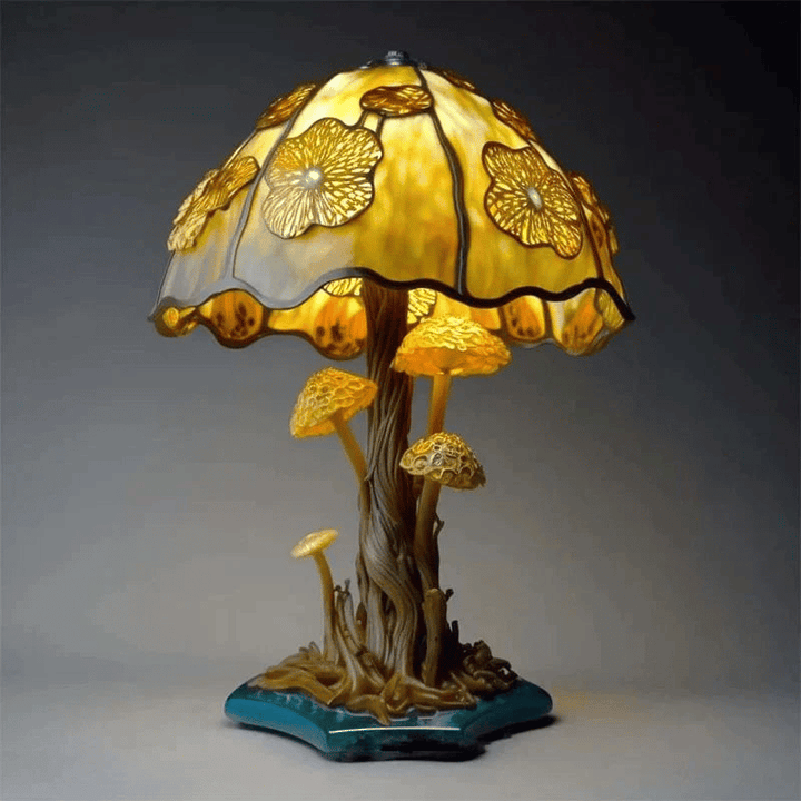 Stained glass table lamp - Decorative, cozy light