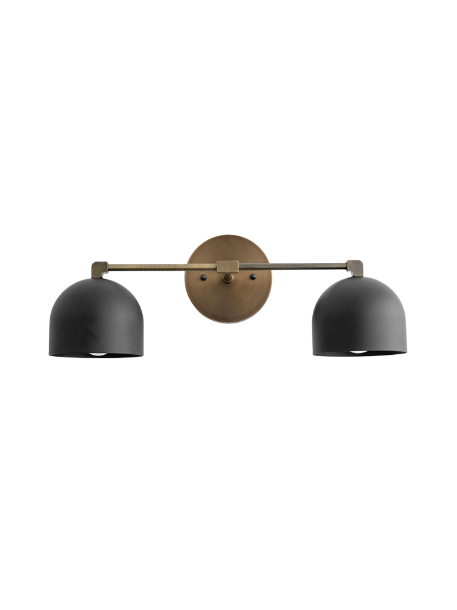 Mid-century wall light – brass bathroom mirror lamp in retro style