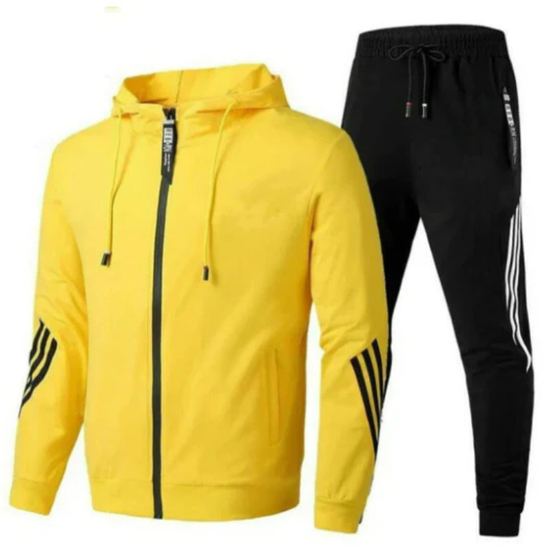 Men's Two-Piece Tracksuit with Sporty Design 