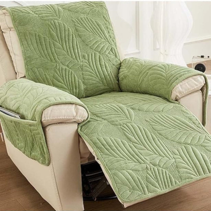 Armchair cover – leaf pattern throw for recliners