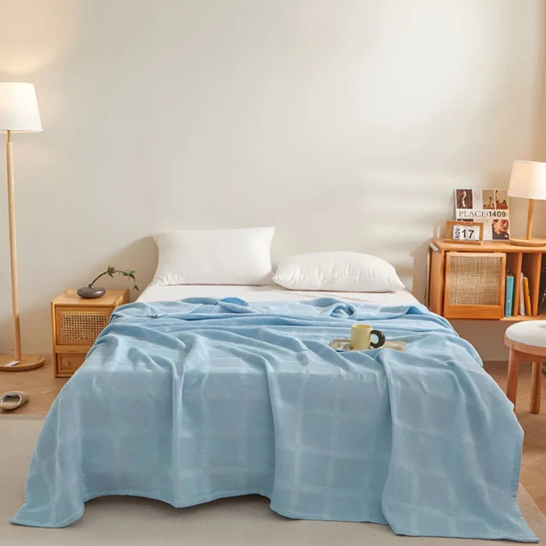 Wohndecke Mit Waffelstruktur Aus Baumwolle