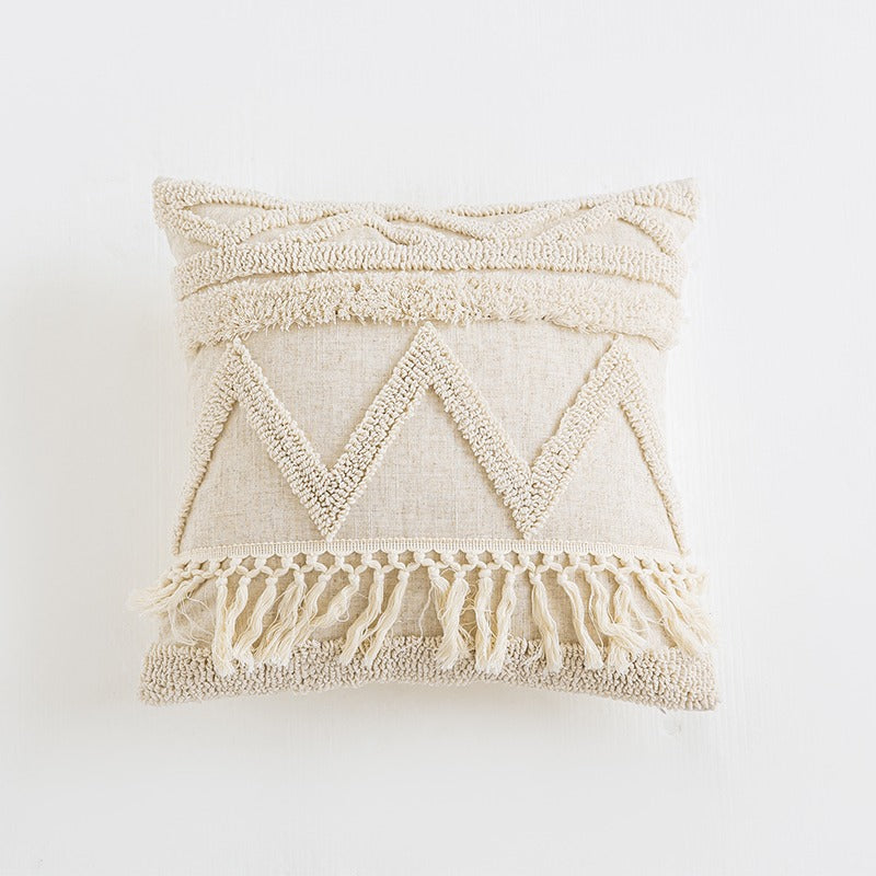 Bügelfreier Kissenbezug Beige Boho Design