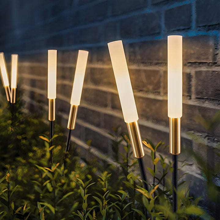 Solar Gartenleuchte Schilfrohr Optik LED