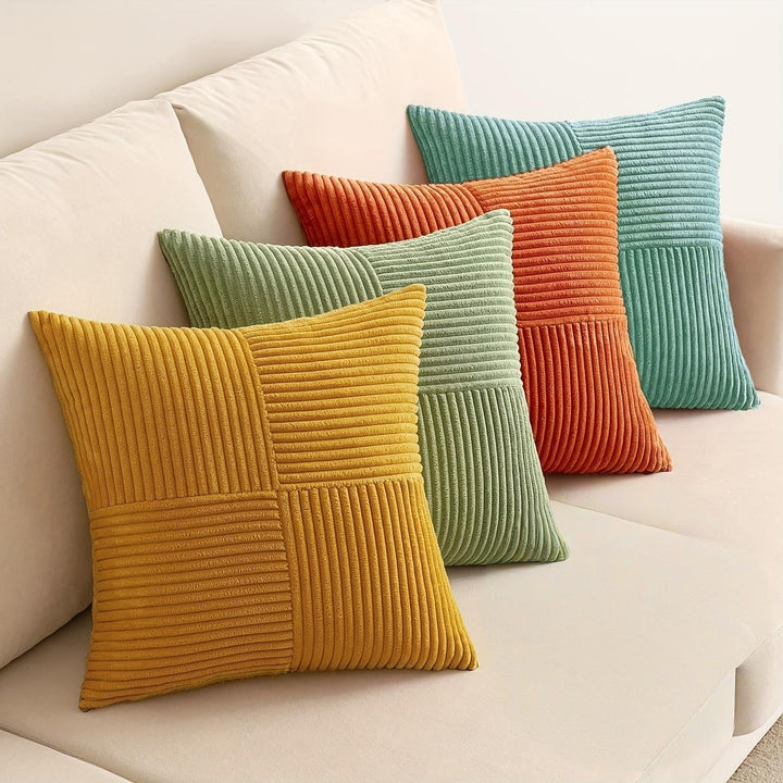 Cordcord Kissenbezüge im 4er-Set, dekorativ, 46x46 cm