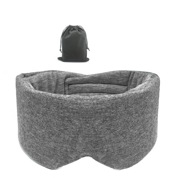 Foldable sleep mask for women – cotton blend eye mask with nose wings