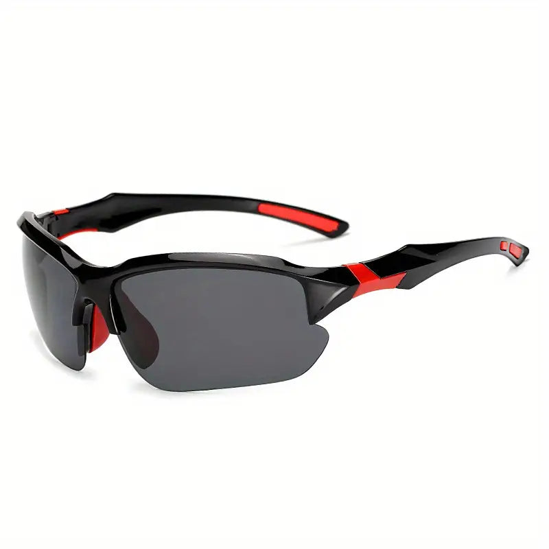 Sporty polarized sunglasses with UV400 protection for outdoor activities