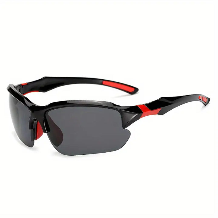 Sporty polarized sunglasses with UV400 protection for outdoor activities