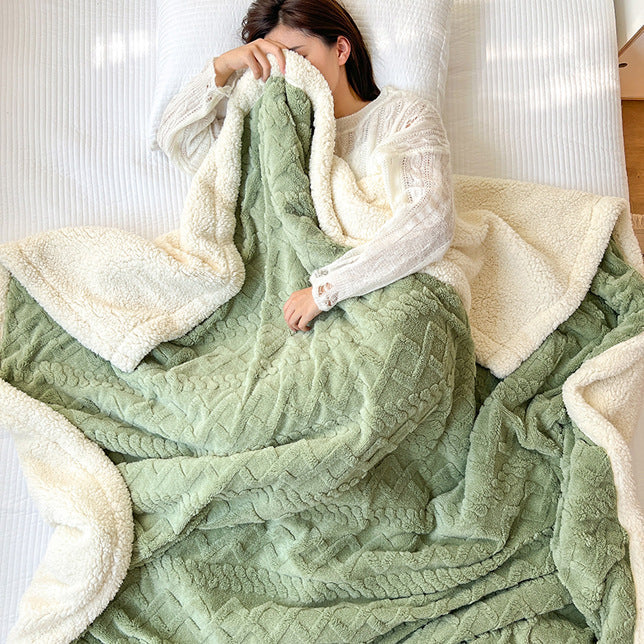 Soft, cuddly blanket with a double-sided design