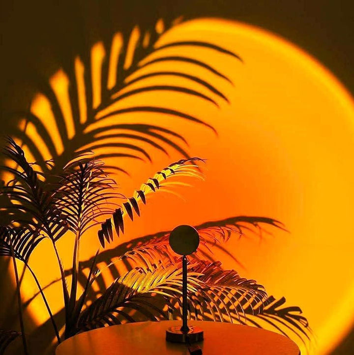 Atmospheric LED sunset lamp for warm lighting moments 