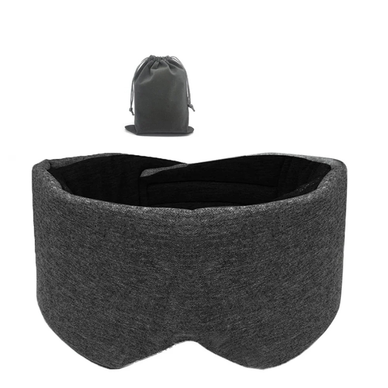 Foldable sleep mask for women – cotton blend eye mask with nose wings