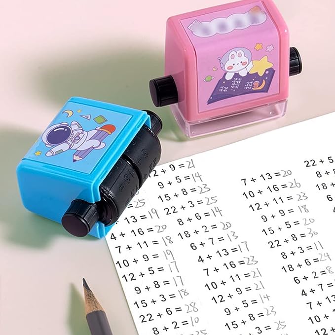 Mathematics rolling stamp for children to learn arithmetic