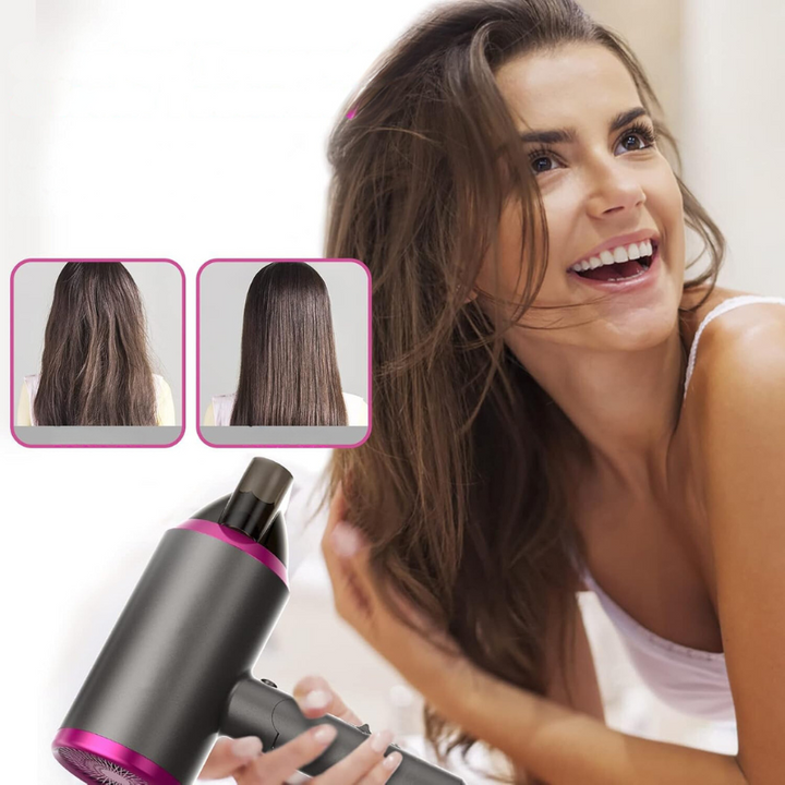Compact hairdryer for women – hairdryer with diffuser &amp; styling nozzles