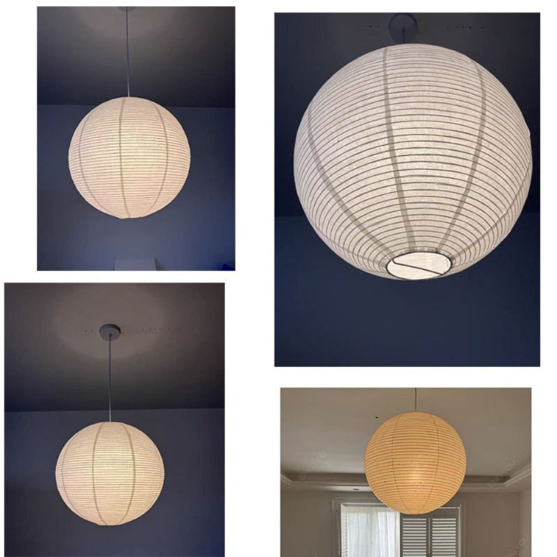 Runde papier hängelampe klassisch für wohnraum und deko