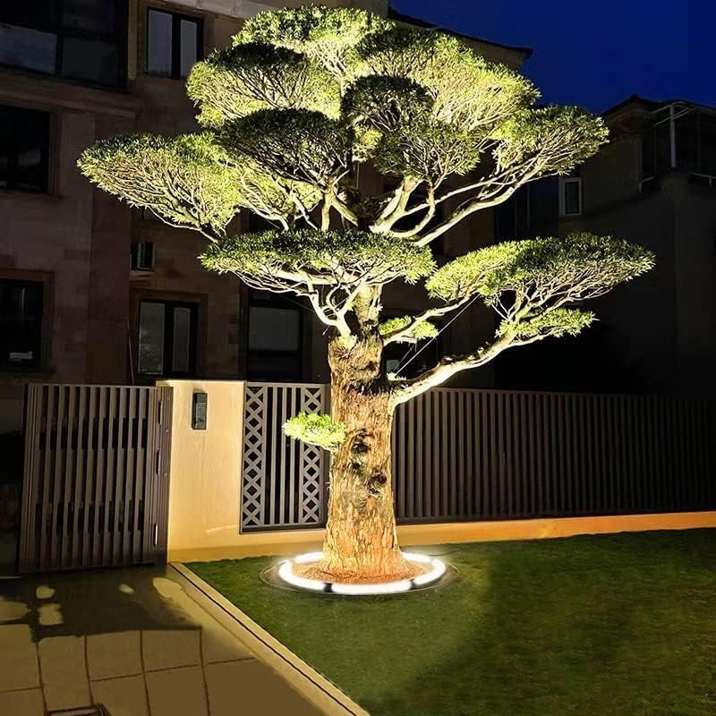 Elegant warm white LED garden spotlights for illuminating trees and landscapes