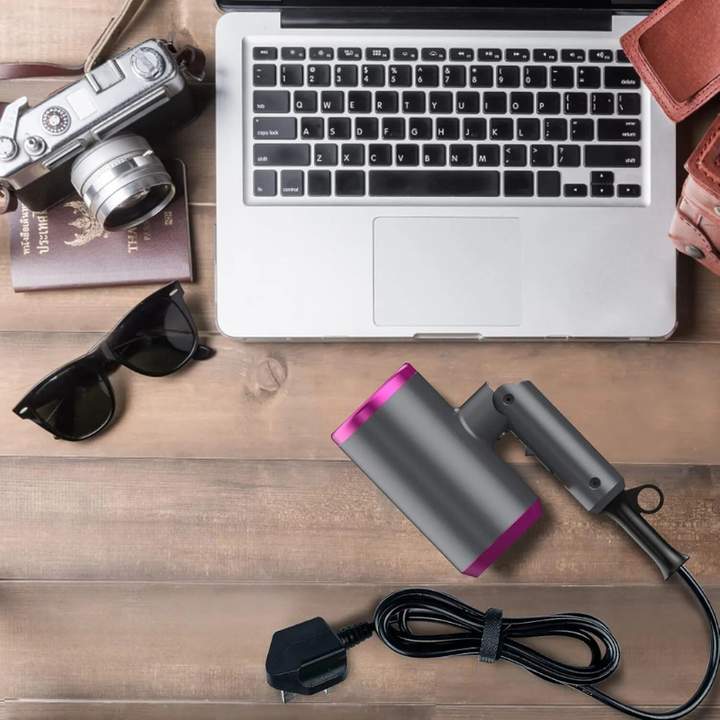 Compact hairdryer for women – hairdryer with diffuser &amp; styling nozzles