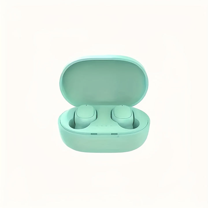Compact wireless in-ear headphones with charging case for sports and everyday use