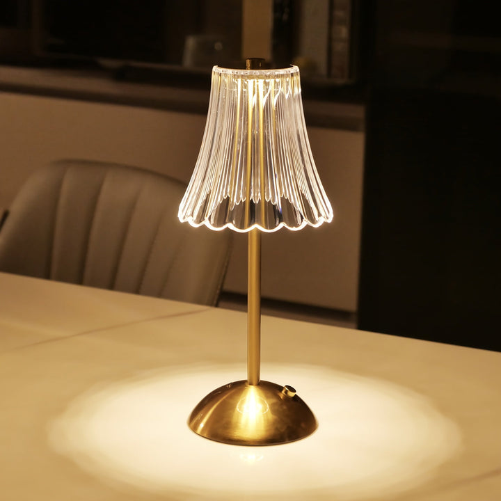 Crystal table lamp with LED and touch control