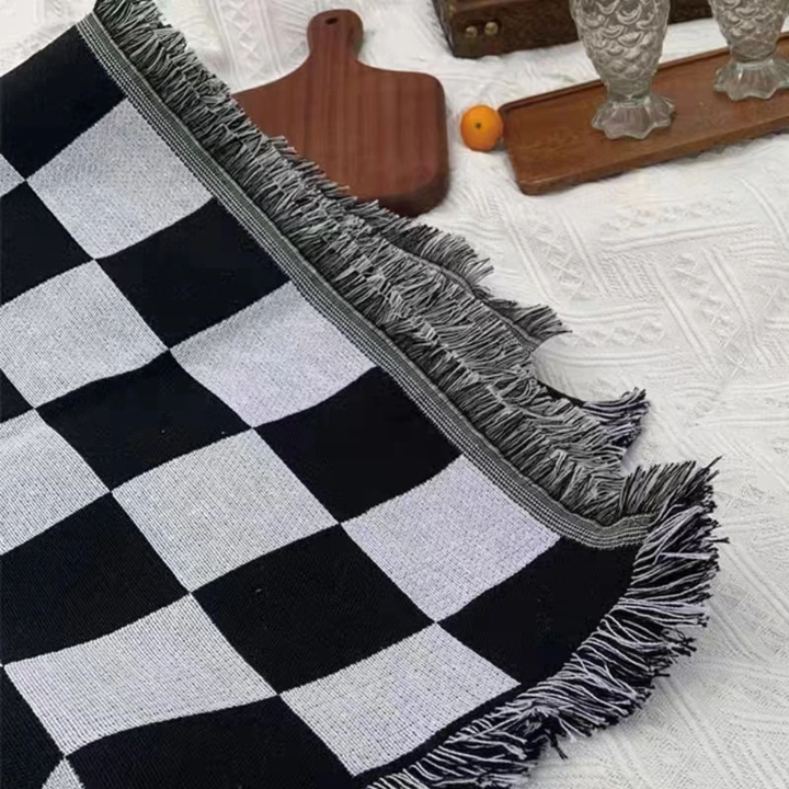 Picknickdecke aus weichem Mikrofaser mit kariertem Design