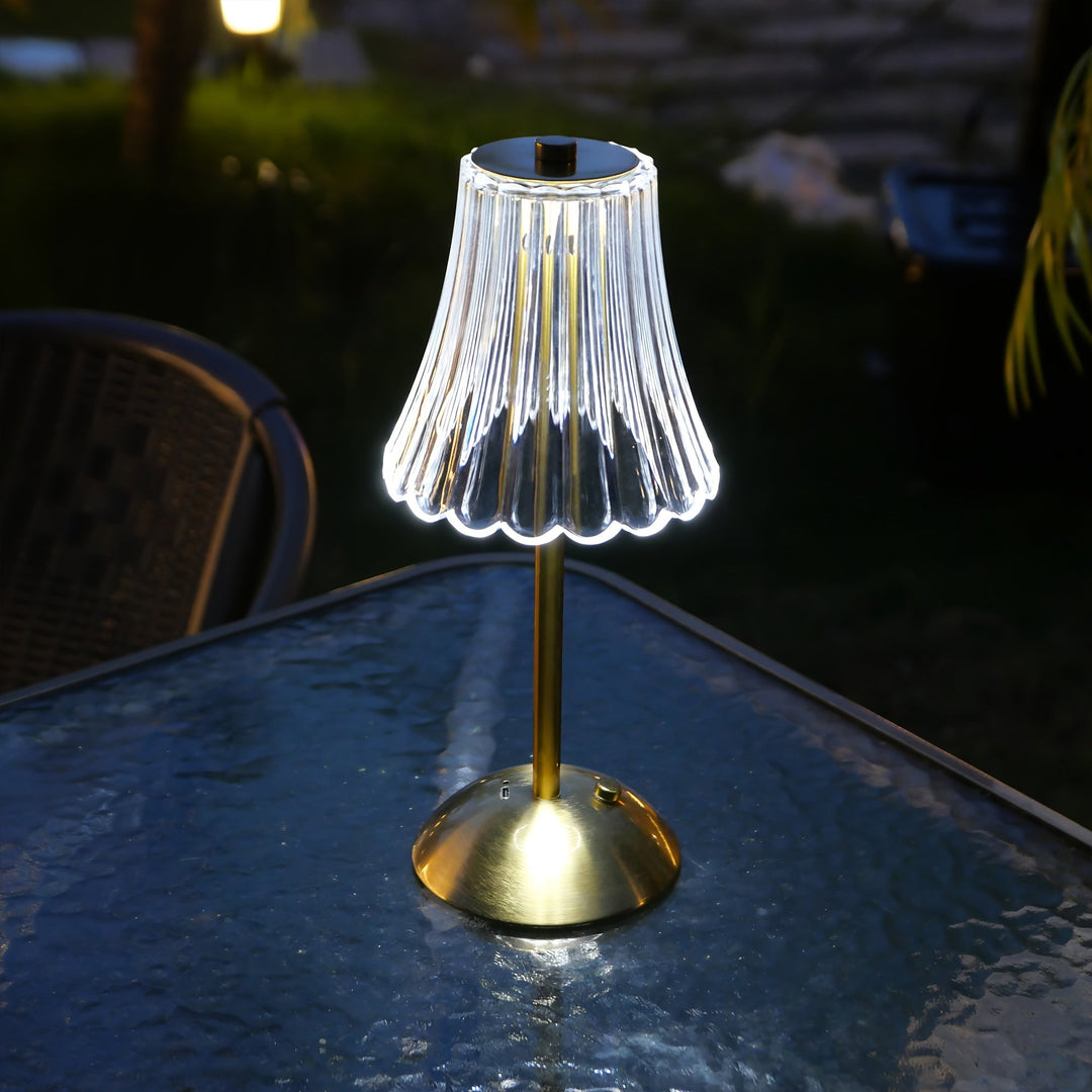 Crystal table lamp with LED and touch control