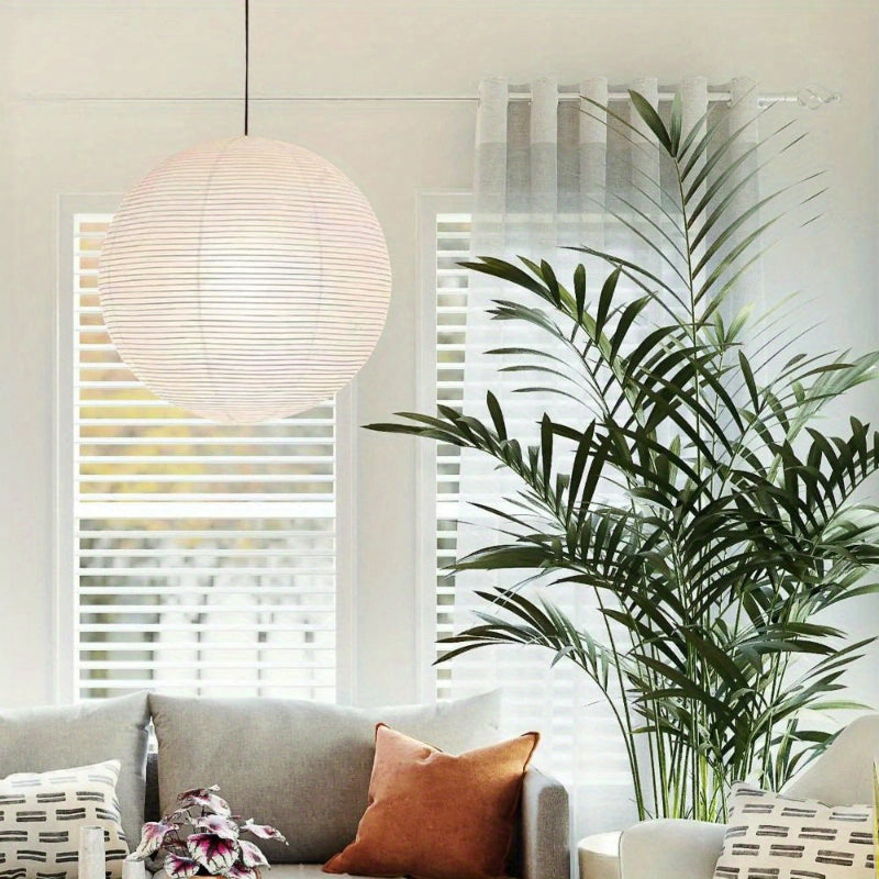 Runde papier hängelampe klassisch für wohnraum und deko