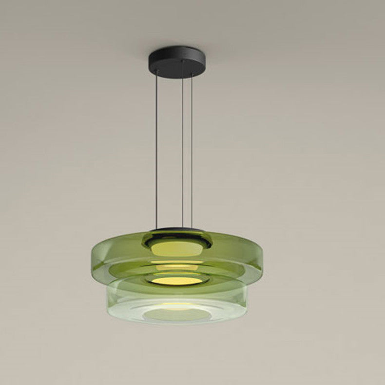 Glass pendant light in Bauhaus style – dimmable, modern &amp; colorful
