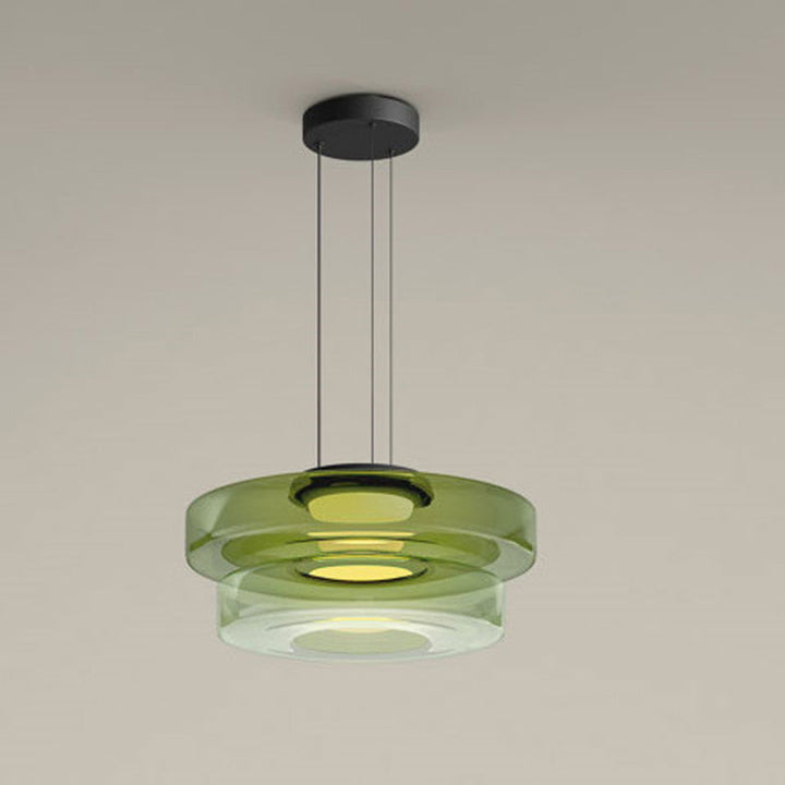 Glass pendant light in Bauhaus style – dimmable, modern &amp; colorful