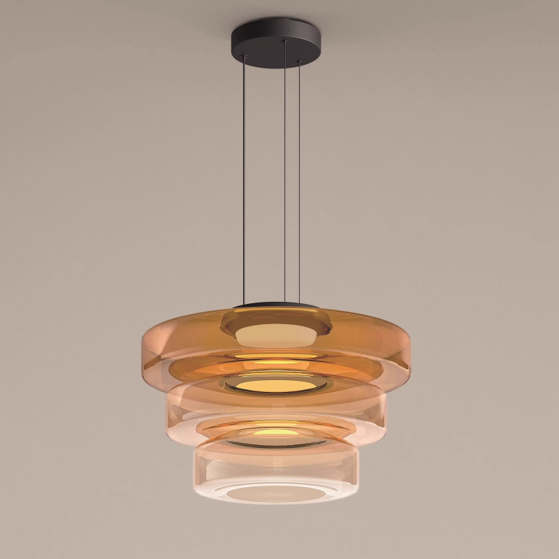 Glass pendant light in Bauhaus style – dimmable, modern &amp; colorful