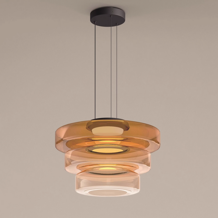 Glass pendant light in Bauhaus style – dimmable, modern &amp; colorful