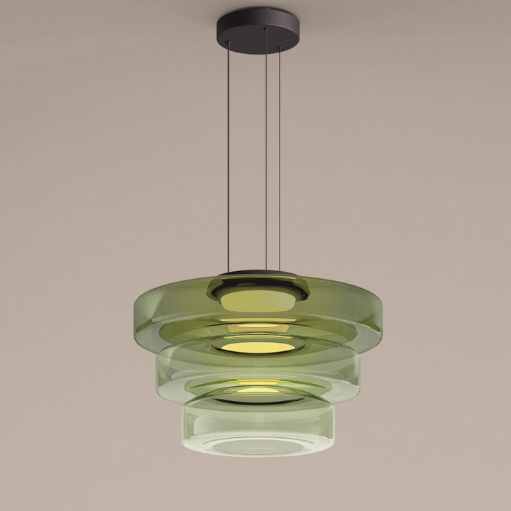 Glass pendant light in Bauhaus style – dimmable, modern &amp; colorful