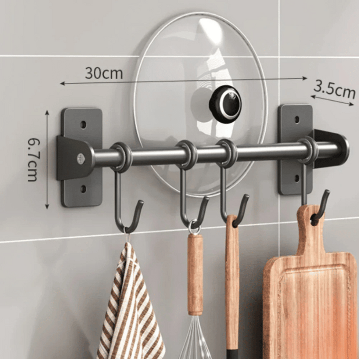 Compact kitchen hook organizer - efficient storage solution