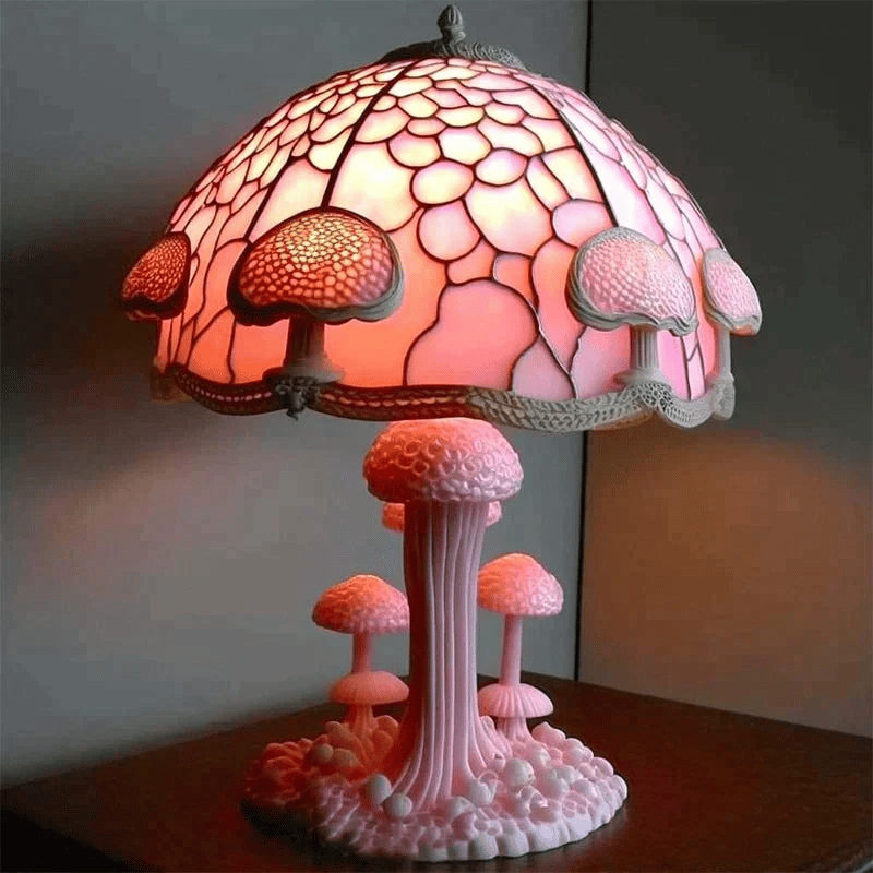 Stained glass table lamp - Decorative, cozy light